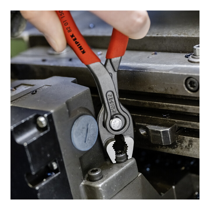 KNIPEX Pince TwinGrip 82 01 150, prise frontale et latérale, revêtement plastique antidérapant gris encre, 150 mm