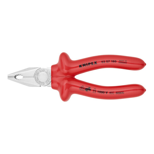 Knipex Pince universelle chromée, testée VDE, isolée VDE