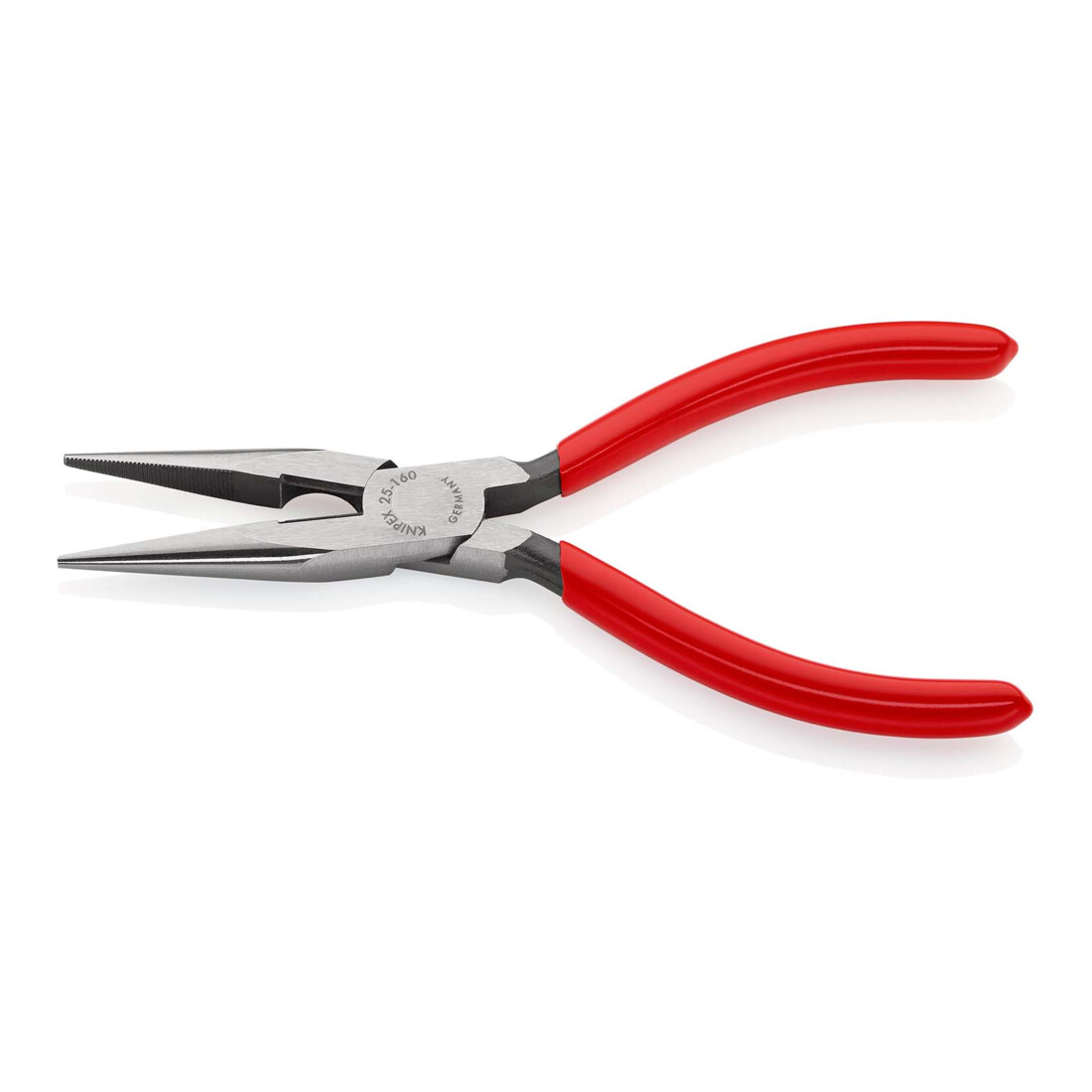 KNIPEX Pinza a becchi mezzotondi con tronchese (pinze radio) 25 01 160 bonderizzata nera, 160mm