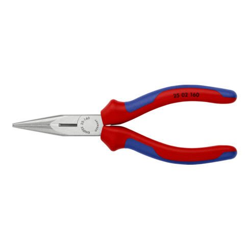KNIPEX Pinza a becchi mezzotondi con tronchese (pinze radio) 25 02 160 bonderizzata nera, 160mm