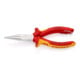KNIPEX Pinza a becchi mezzotondi con tronchese (pinze radio) 25 06 160 T BK cromata, VDE 160mm-1