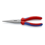 KNIPEX Pinza a becchi mezzotondi (di cicogna) con tronchese 26 12 200, bonderizzata nera 200mm