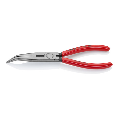 KNIPEX Pinza a becchi mezzotondi (di cicogna) con tronchese 26 21 200, bonderizzata nera, 200mm