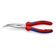 KNIPEX Pinza a becchi mezzotondi (di cicogna) con tronchese 26 22 200 T BK bonderizzata nera, 200mm