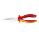 KNIPEX Pinza a becchi mezzotondi (di cicogna) con tronchese 26 26 200 T con occhiello di fissaggio, cromata, VDE 200mm-1