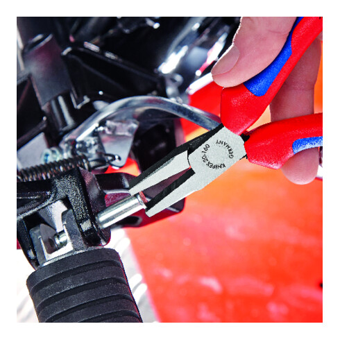 KNIPEX Pinza a becchi piatti lucida con manico in plastica L=125mm