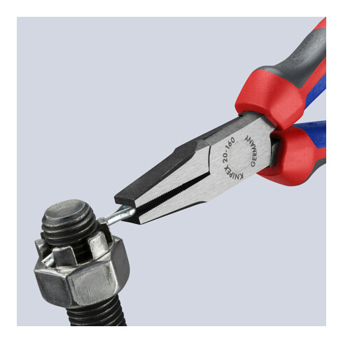 KNIPEX Pinza a becchi piatti 20 02 160 bonderizzata nera, 160mm