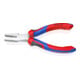 KNIPEX Pinza a becchi tondi con manici cromati in PVC-2