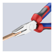 KNIPEX Pinza a becchi tondi con manici cromati in PVC-4