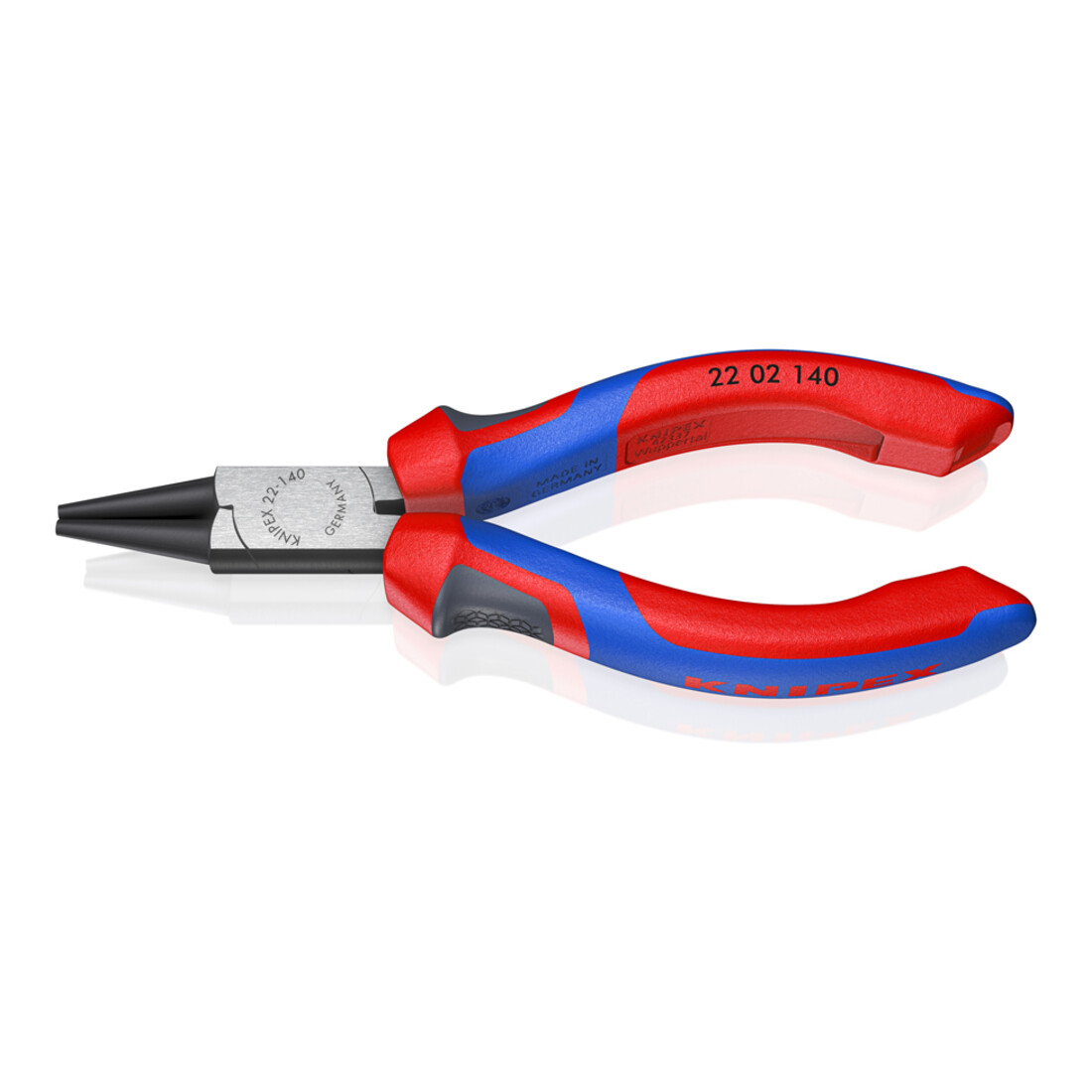 KNIPEX Pinza a becchi tondi 22 02 140 bonderizzata nera, 140mm