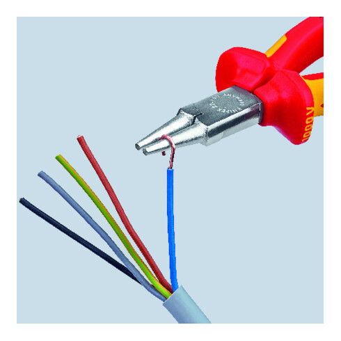 KNIPEX Pinza a becchi tondi 22 06 160 cromata VDE, 160mm