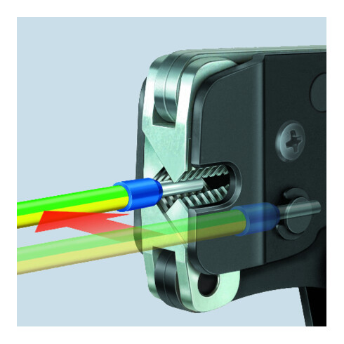 KNIPEX Pinza autoregolante, brunita con manicotti multicomponente 190mm, per terminali a bussola da 0,08 - 10/16mm²