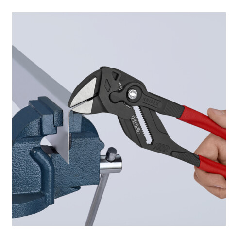 KNIPEX Pinza chiave in plastica antiscivolo, bonderizzata nera, 300mm