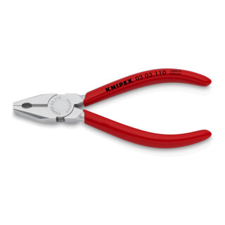 KNIPEX Pinza combinata mini 03 03 110, cromata, rivestimento plastico, 110 mm