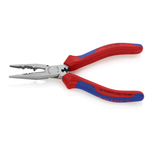 KNIPEX Pinza combinata per elettricisti e cablatori 13 02 160 bonderizzata nera, 160mm