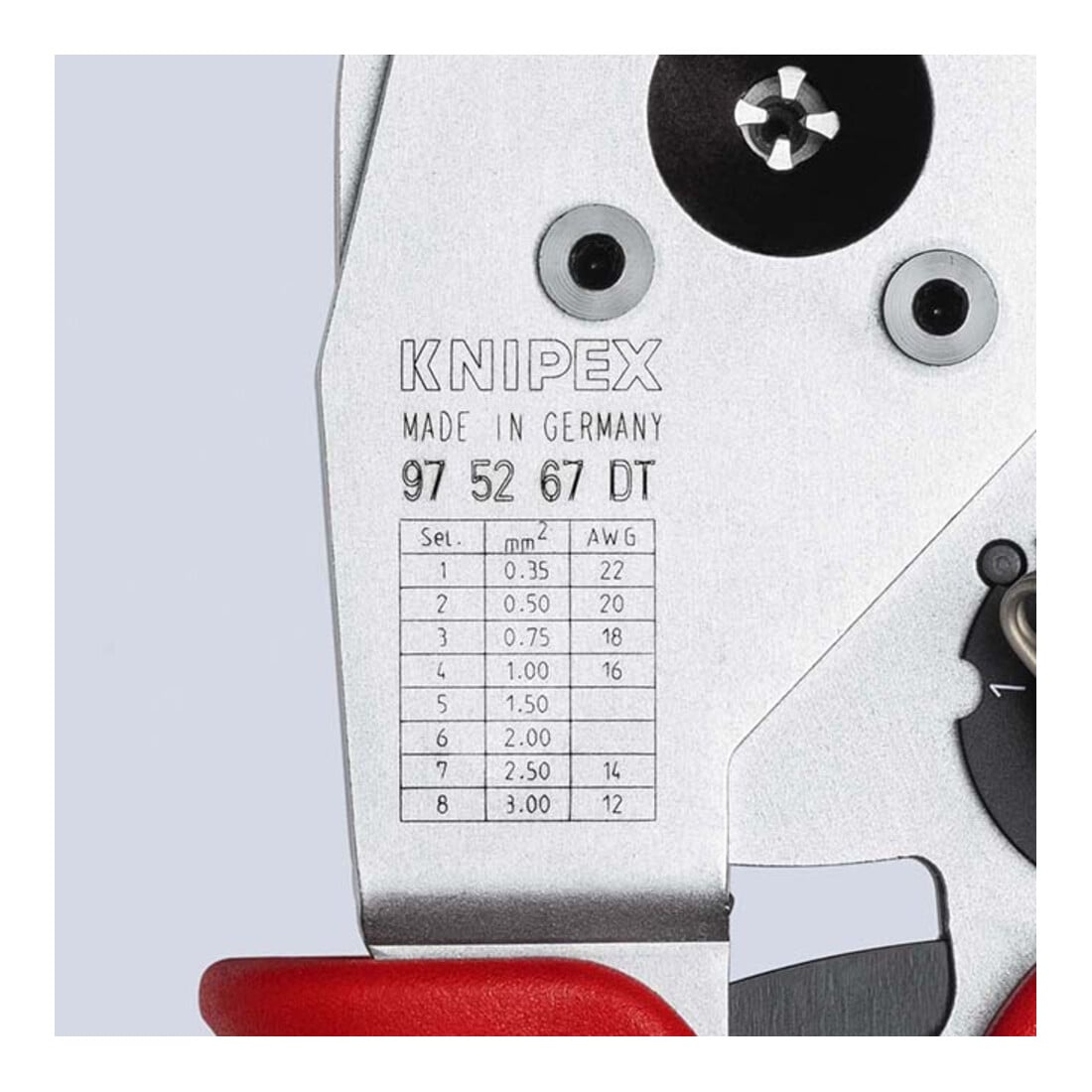KNIPEX Pinza crimpatrice a quattro punte per contatti DEUTSCH 230 mm