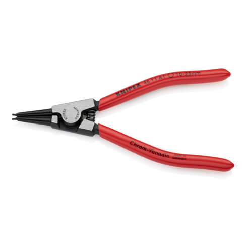 KNIPEX Pinza di precisione per anelli di sicurezza esterni su alberi 46 11 A1 bonderizzata nera, 140mm