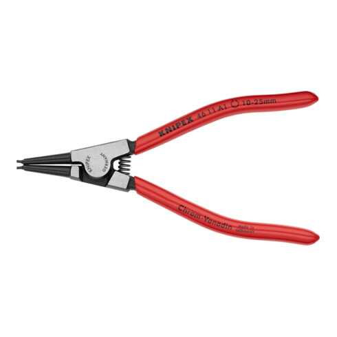 KNIPEX Pinza di precisione per anelli di sicurezza esterni su alberi 46 11 A1 bonderizzata nera, 140mm