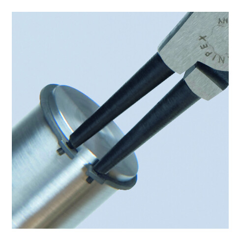 KNIPEX Pinza di precisione per anelli di sicurezza esterni su alberi 46 11 A2 bonderizzata nera, 180mm