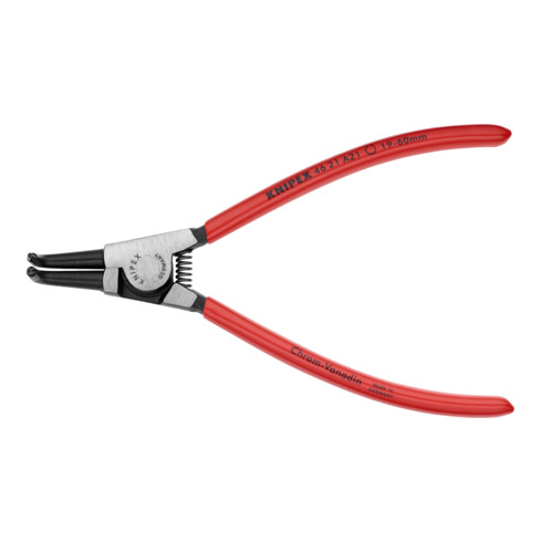 KNIPEX Pinza di precisione per anelli di sicurezza esterni su alberi 46 21 A21 bonderizzata nera, 170mm