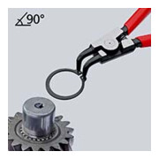 KNIPEX Pinza di precisione per anelli di sicurezza esterni su alberi 46 21 A21 bonderizzata nera, 170mm-4