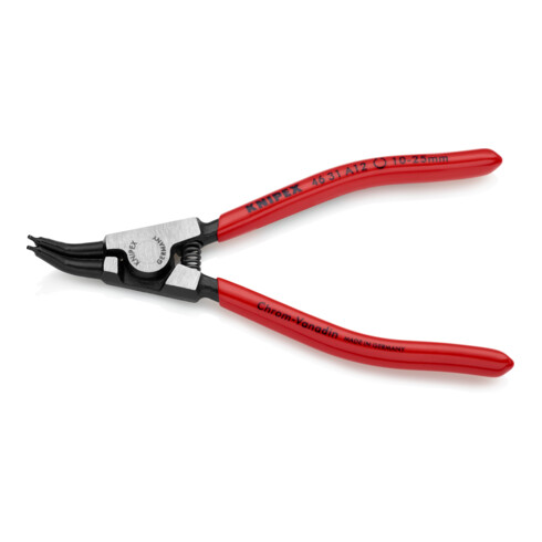 KNIPEX Pinza di precisione per anelli di sicurezza esterni su alberi 46 31 A12 con angolo di 45°, bonderizzata nera, 130mm