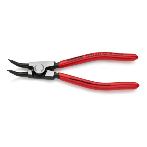 KNIPEX Pinza di precisione per anelli di sicurezza esterni su alberi 46 31 A12 con angolo di 45°, bonderizzata nera, 130mm