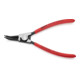KNIPEX Pinza di precisione per anelli di sicurezza esterni su alberi 46 31 A22 con angolo di 45°, bonderizzata nera, 185mm-1