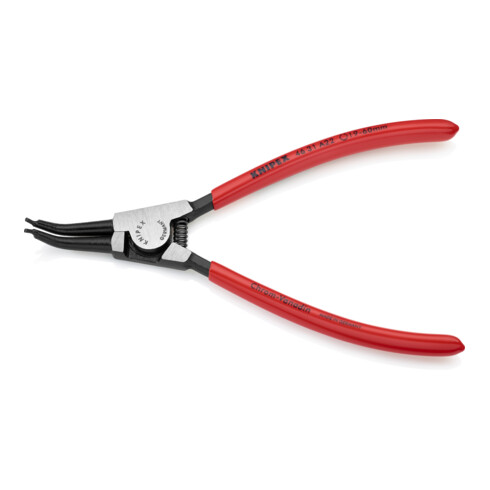 KNIPEX Pinza di precisione per anelli di sicurezza esterni su alberi 46 31 A22 con angolo di 45°, bonderizzata nera, 185mm