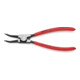 KNIPEX Pinza di precisione per anelli di sicurezza esterni su alberi 46 31 A22 con angolo di 45°, bonderizzata nera, 185mm-4