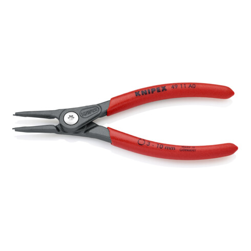 KNIPEX Pinza di precisione per anelli di sicurezza esterni su alberi, bonderizzata grigia