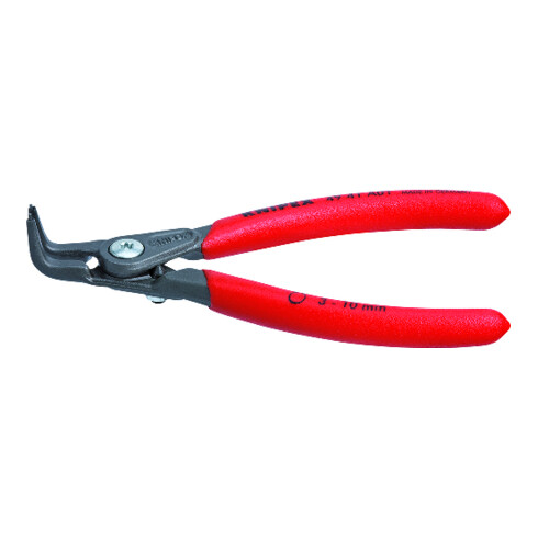 KNIPEX Pinza di precisione per anelli di sicurezza esterni su alberi 49 41 A01 bonderizzata grigia, 130mm