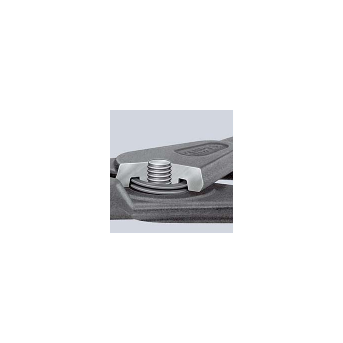 KNIPEX Pinza di precisione per anelli di sicurezza esterni su alberi 49 41 A01 bonderizzata grigia, 130mm