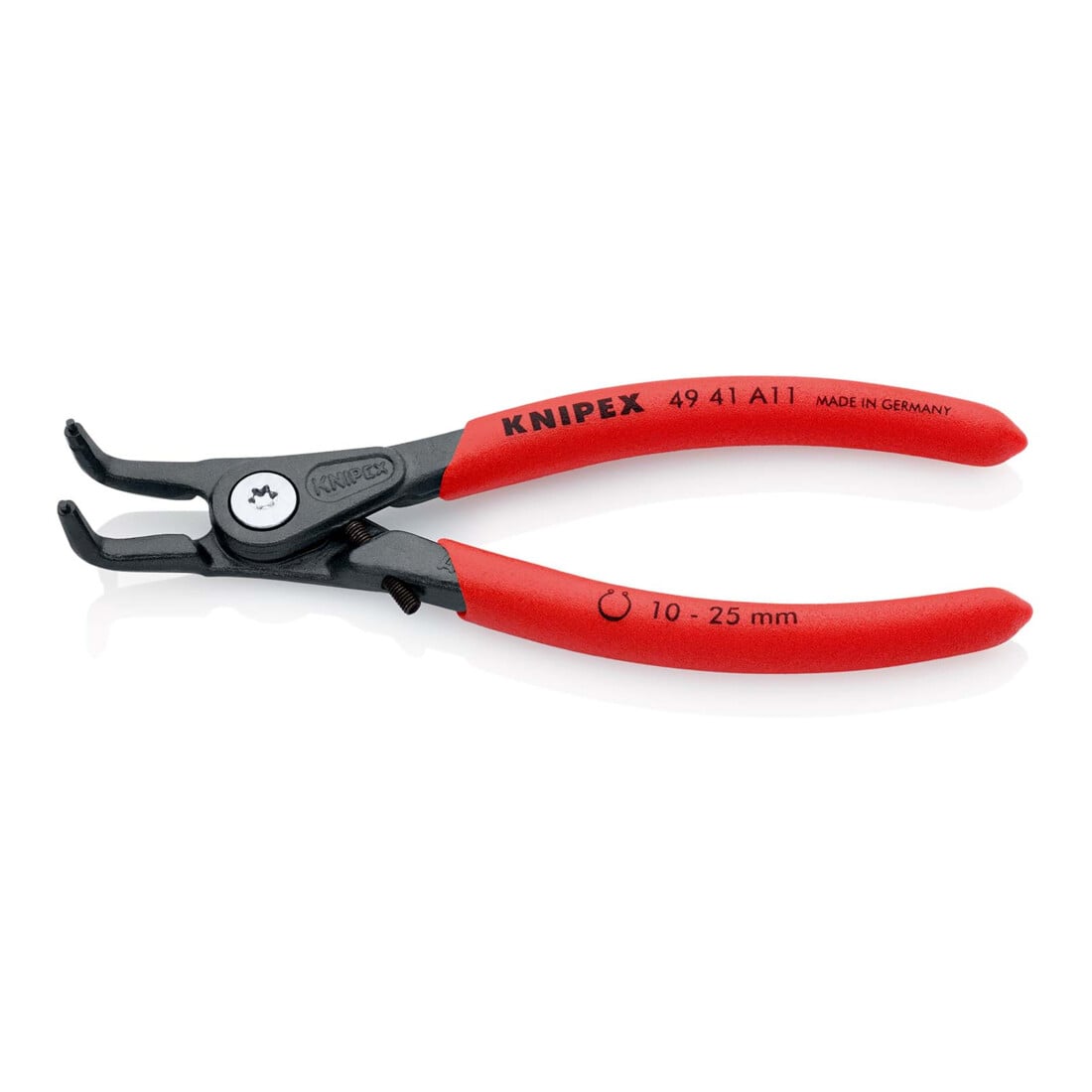 KNIPEX Pinza di precisione per anelli di sicurezza esterni su alberi 49 41 A11 bonderizzata grigia, 130mm