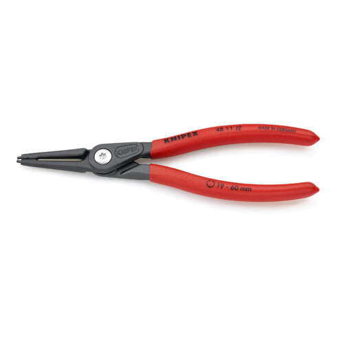 KNIPEX Pinza per anelli di sicurezza dritta J4, bonderizzata grigia