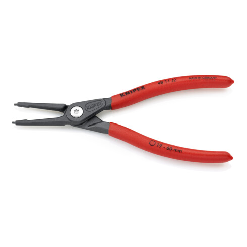 KNIPEX Pinza per anelli di sicurezza dritta J4, bonderizzata grigia