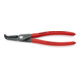 KNIPEX Pinza di precisione per anelli di sicurezza interni a fori 48 21 J31 bonderizzata grigia, 210mm-1