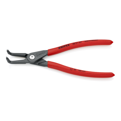 KNIPEX Pinza di precisione per anelli di sicurezza interni a fori 48 21 J31 bonderizzata grigia, 210mm