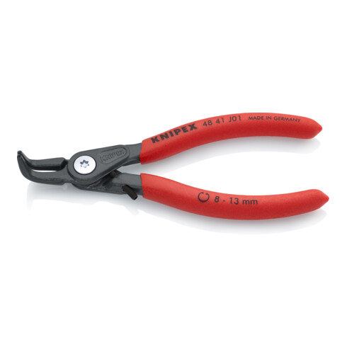 KNIPEX Pinza di precisione per anelli di sicurezza interni a fori 48 41 J01 bonderizzata grigia, 130mm