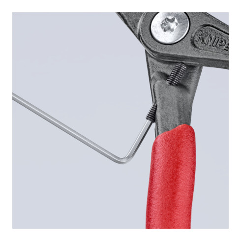 KNIPEX Pinza di precisione per anelli di sicurezza interni a fori 48 41 J11 bonderizzata grigia, 130mm