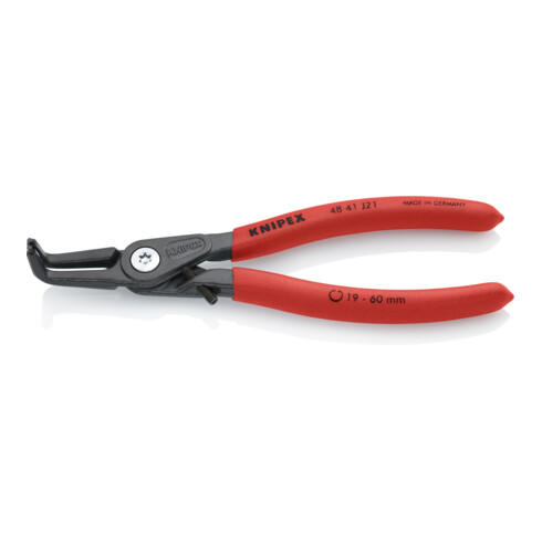 KNIPEX Pinza di precisione per anelli di sicurezza interni a fori 48 41 J21 bonderizzata grigia, 165mm