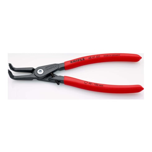 KNIPEX Pinza di precisione per anelli di sicurezza interni a fori 48 41 J31 bonderizzata grigia, 210mm
