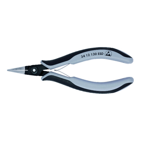 KNIPEX Pinza di precisione per elettronica 34 12 130 ESD brunita, 135mm
