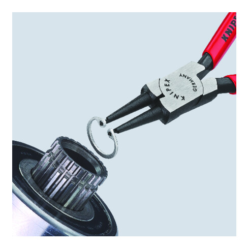 KNIPEX Pinza per anelli di sicurezza interni a fori 44 11 J1 bonderizzata nera, 140mm