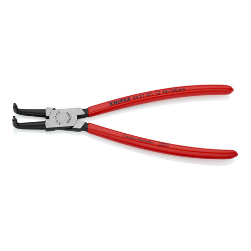 KNIPEX Pinza per anelli di sicurezza interni a fori 44 21 J31 bonderizzata nera, 215mm