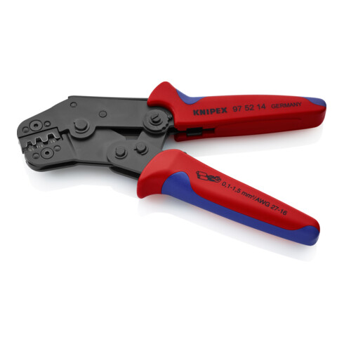 KNIPEX Pinza per capicorda 97 52 14, versione corta, brunita, 195mm