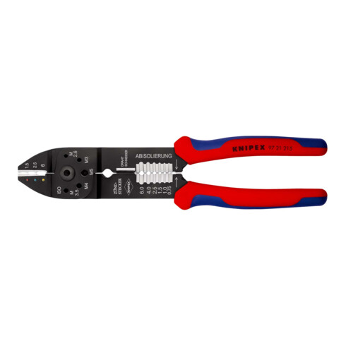 KNIPEX Pinza per capicorda brunita con manicotti multicomponente 230mm, capacità 0,75-6mm²