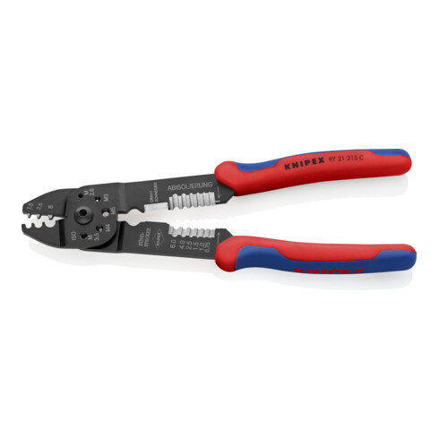 KNIPEX Pinza per capicorda brunita con rivestimenti in multicomponente 230mm, capacità 0,5-6mm²