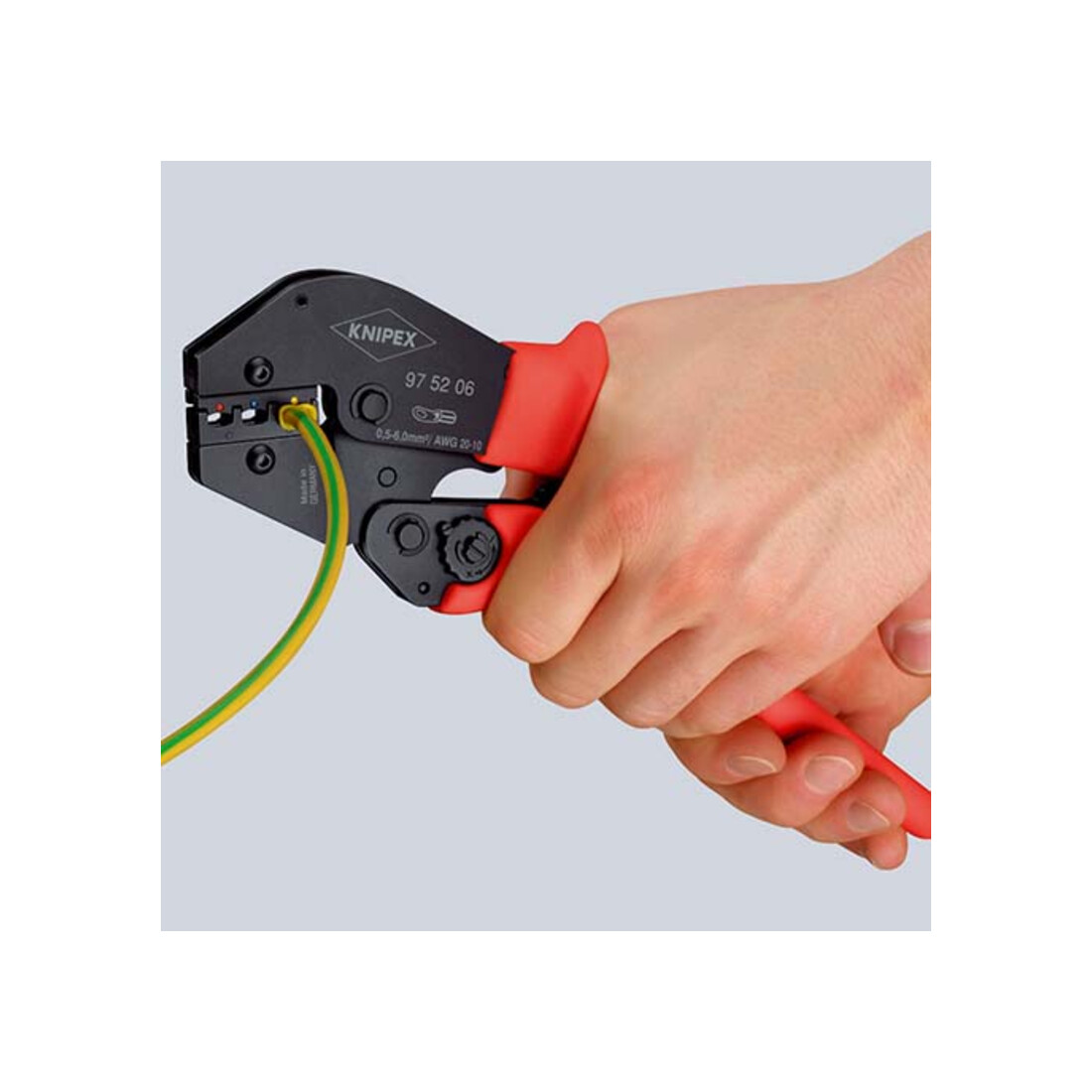 KNIPEX Pinza per capicorda e connettori a compressione, semplici e a pressione non isolati 0,5 - 10mm², 250mm