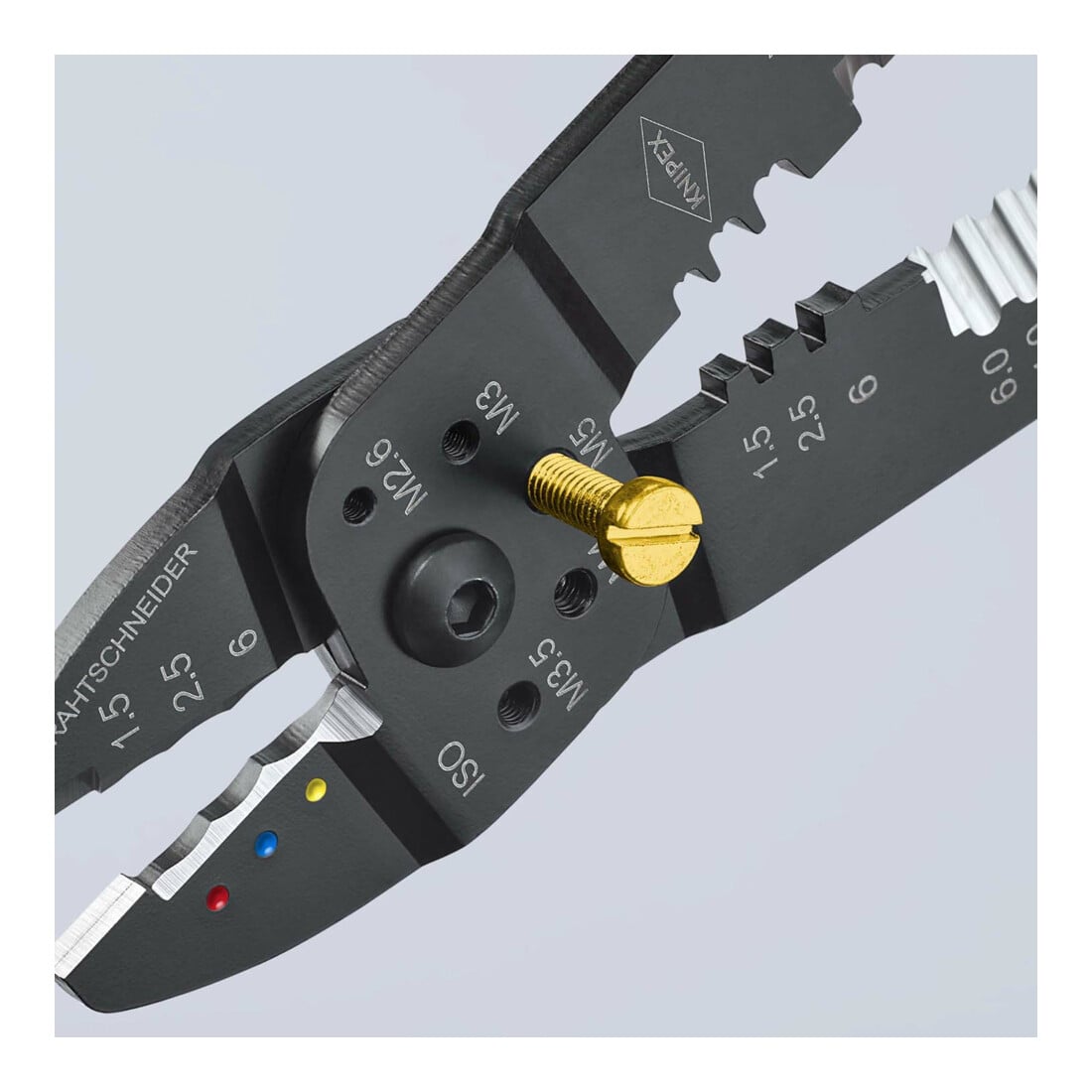 KNIPEX Pinza per capicorda laccata nera con manicotti multicomponente 240mm, capacità 0,5-6mm²